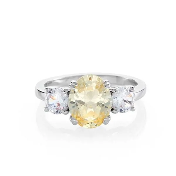 Canary Oval Meghan Ring
