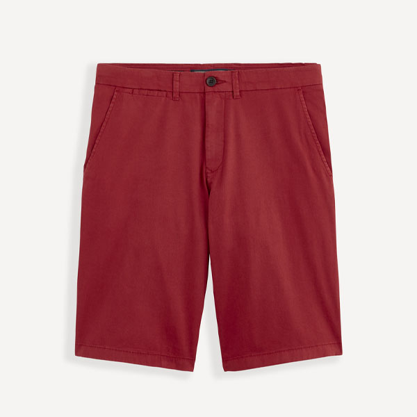 ROSLACK2BM - Bermuda Chino Coton Stretch, Rouge, 36