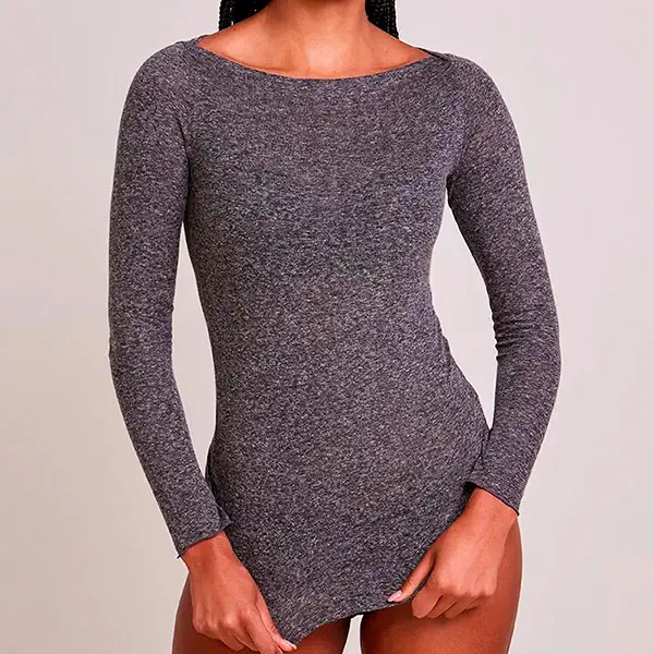 BLUSA MANGA LONGA DECOTE CANOA SEGUNDA PELE MESCLA LEVÍSSIMA
