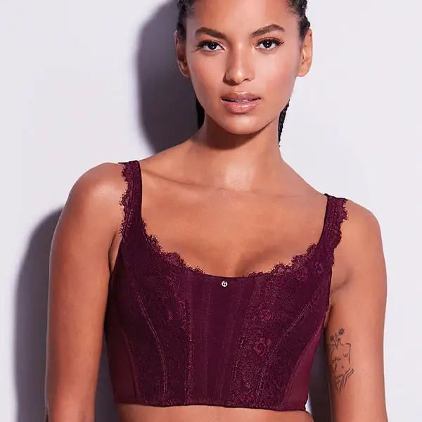 Corselet Em Renda E Tule