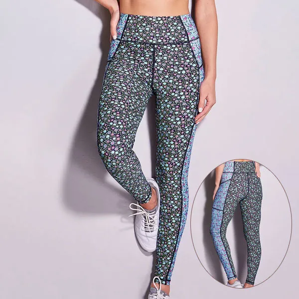 Cal?a Legging Recortes Recortes Estampa Floral