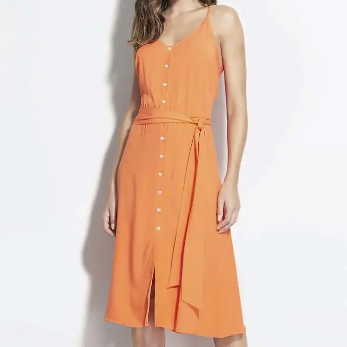 Vestido Midi Com Botões