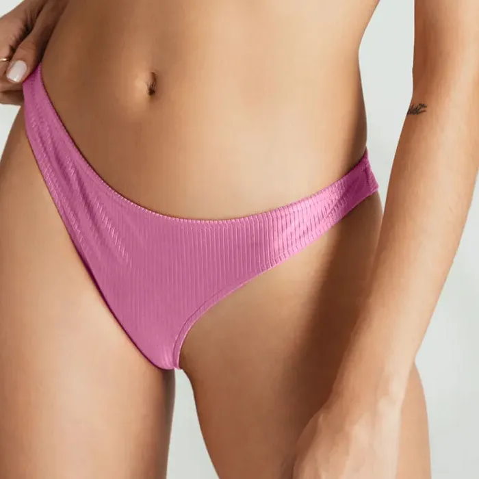 Calcinha Biqu?ni Laterais M?dias Bumbum Duplo Canelado