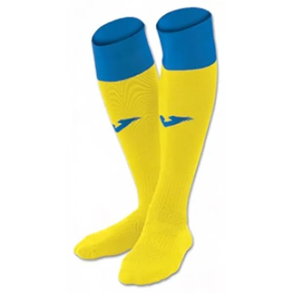 FOOTBALL SOCKS CALCIO 24 YELLOW-ROYAL -PACK 4