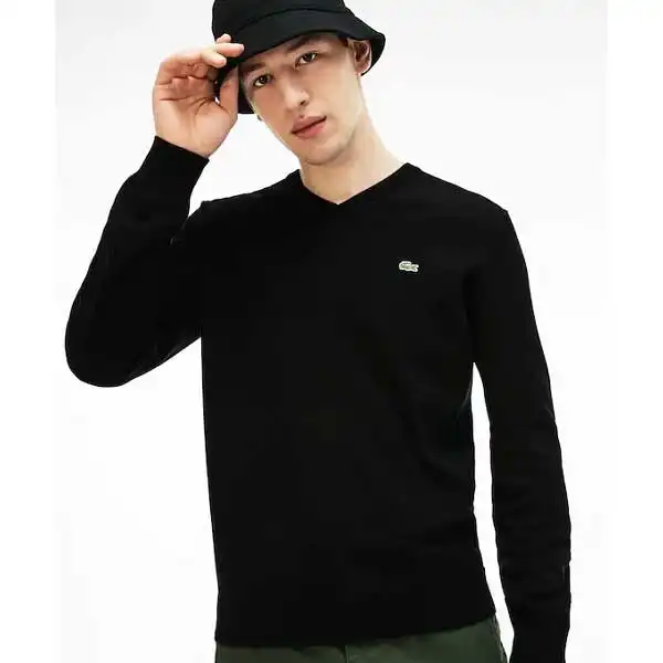 Sweater Jersey Escote V Liso