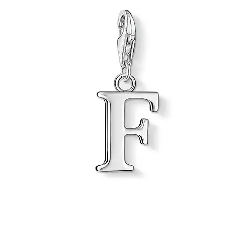 Charm F, plata de ley 925, liso