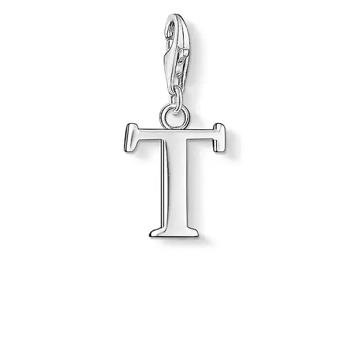 Charm T, plata de ley 925, liso