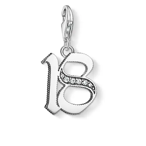 "Charm pendant ""18"", 925 Sterling Silver"