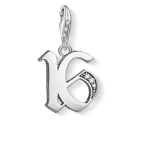 "Charm pendant ""16"", 925 Sterling Silver"