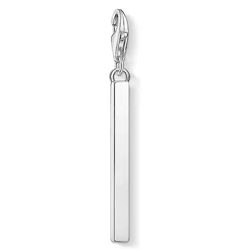 "Charm pendant ""Vertical Bar Silver"", 925 Sterling Silver"