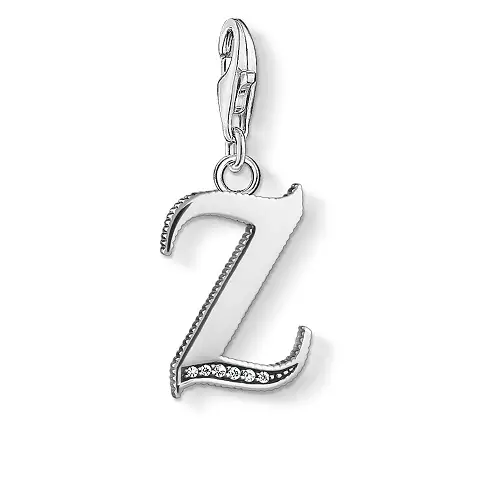 "Charm pendant ""Letter Z Silver"", 925 Sterling Silver"