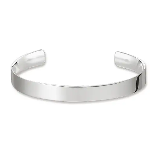 "Brazalete ""Love Cuff"", plata de ley 925, liso, 16,5 cm"