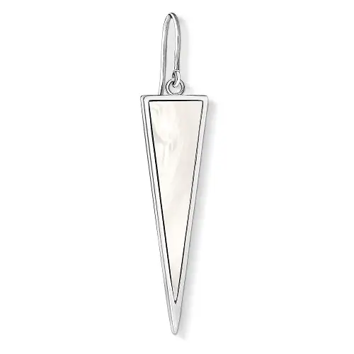 "Earring ""Mother of Pearl"", 925 Sterling Silver, White"