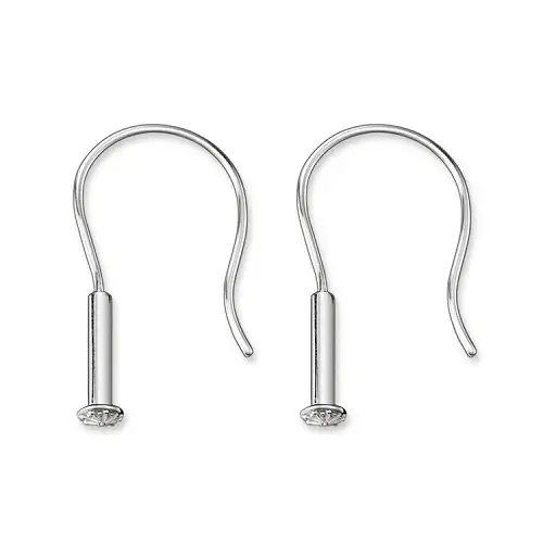 Pendiente, plata de ley 925, liso