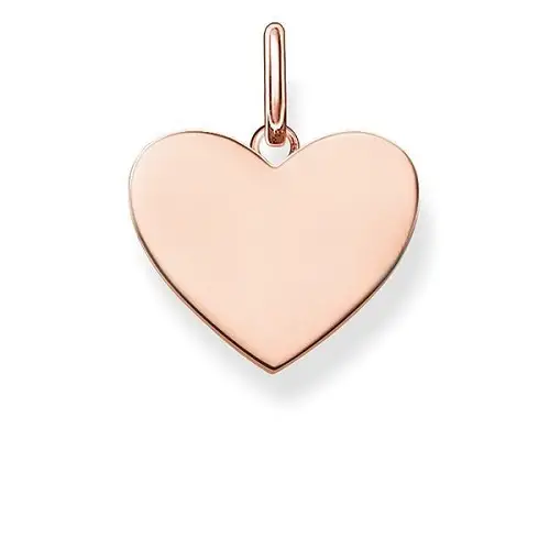 Colgante, plata de ley 925, baño de oro rosado, liso