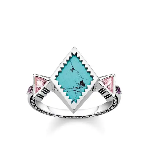 "Ring ""Zig Zag Turquoise"""