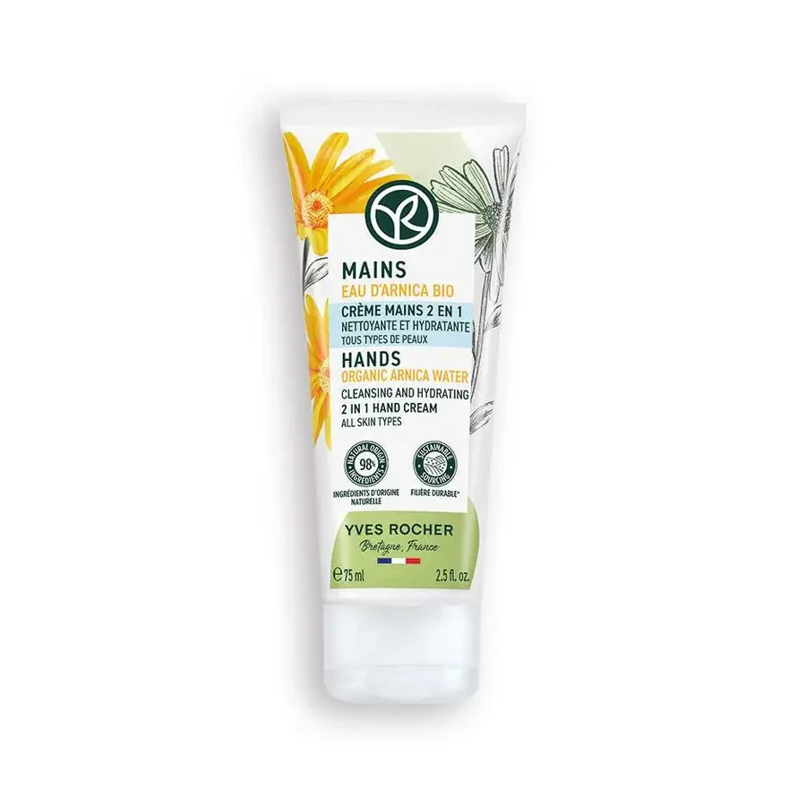 CREMA DE MANOS 2 EN 1 LIMPIADORA & HIDRATANTE CON AGUA DE ARNICA BIO - TODO TIPO DE PIELES -