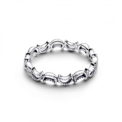 Moon sterling silver ring