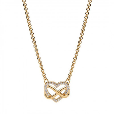 Sparkling Infinity Heart Collier Necklace