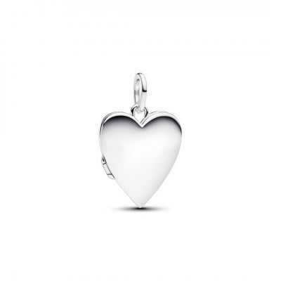 Engravable heart sterling silver dangle with enamel