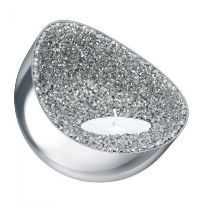MINERA TEA LIGHT HOLDER, SILVER TONE