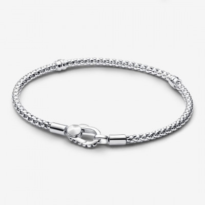 Studded chain sterling silver bracelet