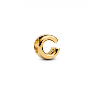 LETTER C 14K GOLD-PLATED CHARM