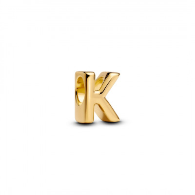 LETTER K 14K GOLD-PLATED CHARM