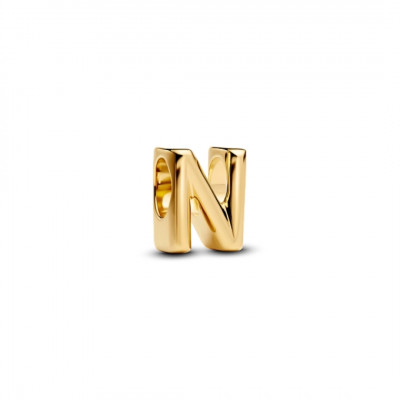 LETTER N 14K GOLD-PLATED CHARM