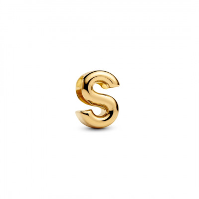 LETTER S 14K GOLD-PLATED CHARM
