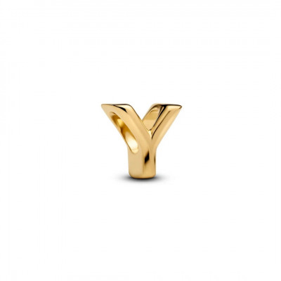 LETTER Y 14K GOLD-PLATED CHARM