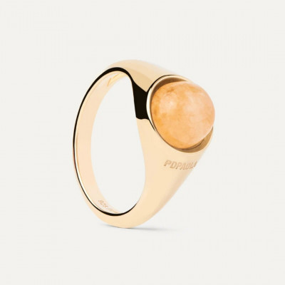 AN Yellow Aventurine Moon Ring 10
