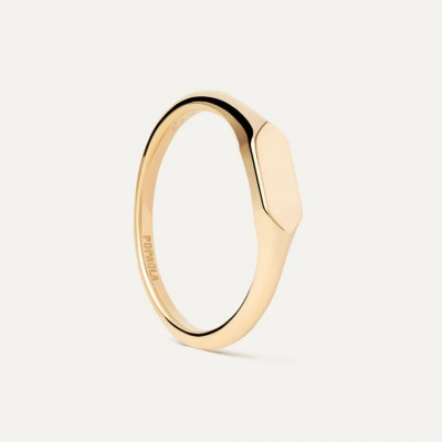 AN Hexagon mini stamp ring 10