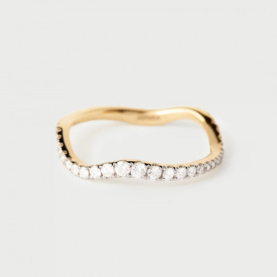AN Diamonds and gold Flow ring 12