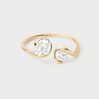 AN Diamonds and gold Lea ring 16