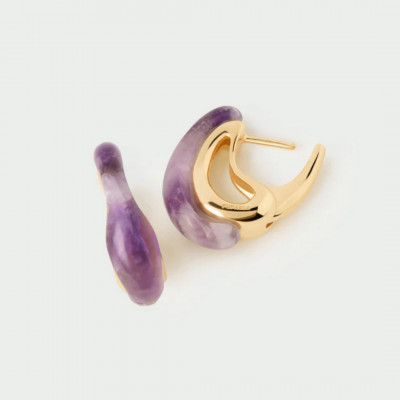 Amethyst Brisa hoops