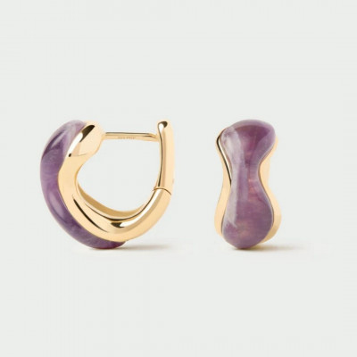 Amethyst Musa hoops