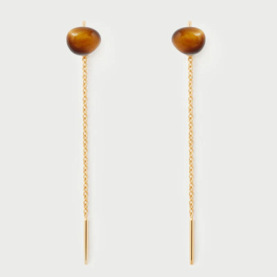 Tiger Eye Lyra Earrings
