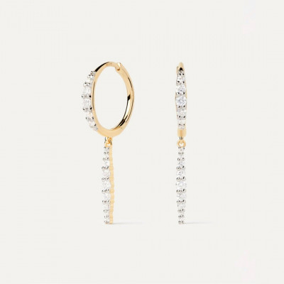 AR Diamonds And Gold Kate Drop Hoops U