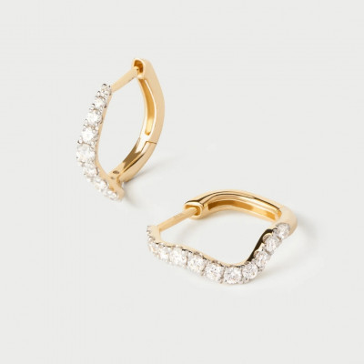 AR Diamonds and gold Flow hoops U