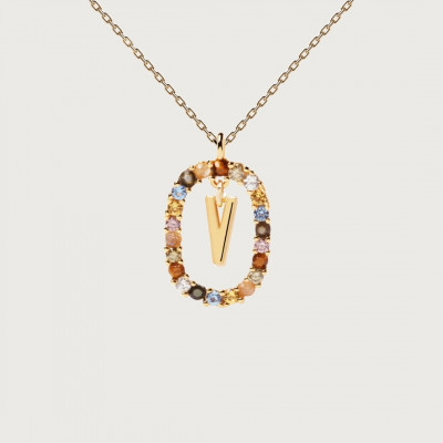 CO Letter V Necklace U