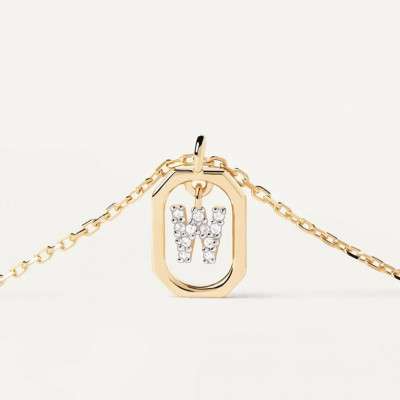 CO Mini Letter W Necklace U