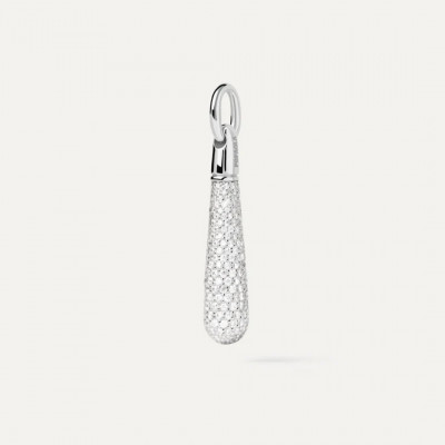 CO Pavé Large Drop Silver Pendant U