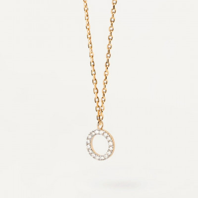 CO Diamonds and gold Circle necklace U