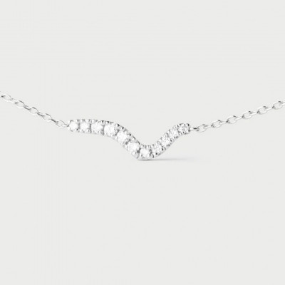 CO Diamonds and white gold Flow necklace U