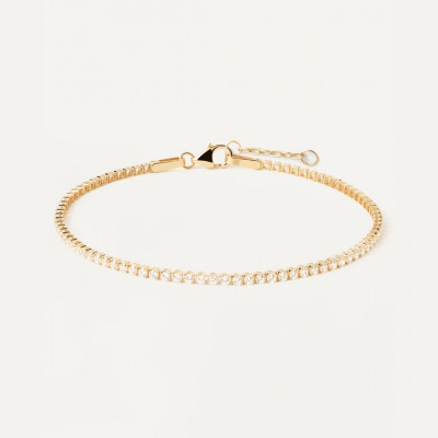 PU Diamonds and Gold Tennis Bracelet U